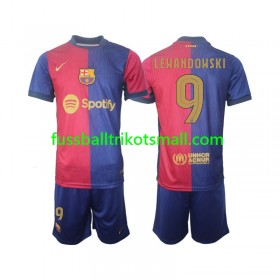 Fußballtrikots FC Barcelona UCL Font Robert Lewandowski 9 Kinder 2024-2025 Kurzarm Heimtrikotsatz kaufen